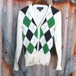 Brooks Brothers Womens Pro Sport Golf Argyle Sweater Sz S Small